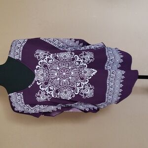 Purple Bandanna Type Shirt Size Med